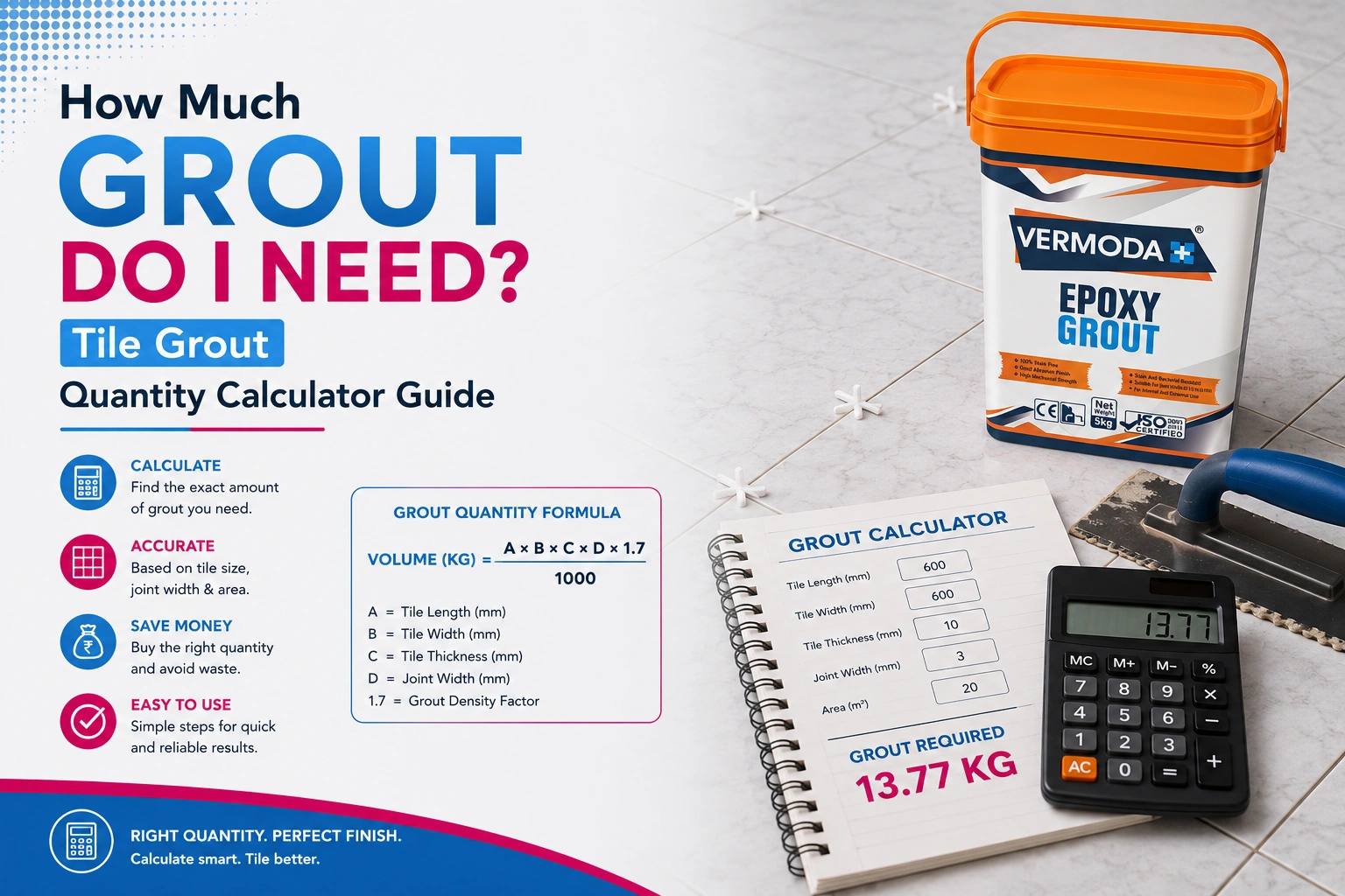 How Much Grout Do I Need Tile Grout Quantity Calculator Guide
