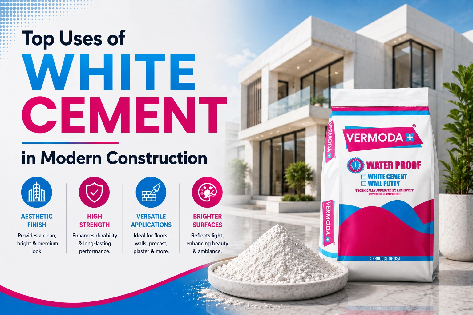 Top Uses of White Cement in Modern Construction
